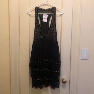 Free People Three Tiered Mini Dress